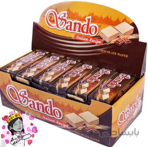 ویفر شکلاتی ساندو بسته 24 عددی Sando Italian ا Sando Italian
