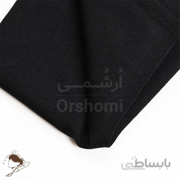 پارچه 24 کانت گونی بافت نیدل پانچ و گلدوزی ابعاد 100x150cm رنگ مشکی