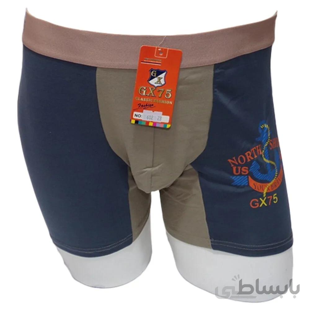 شورت نیم پا استرج GX75 مردانه طرح تکه دوزی