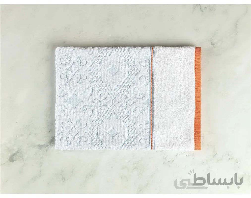 حوله دست و صورت مدل Aluin Mint/Beyaz مادام کوکو