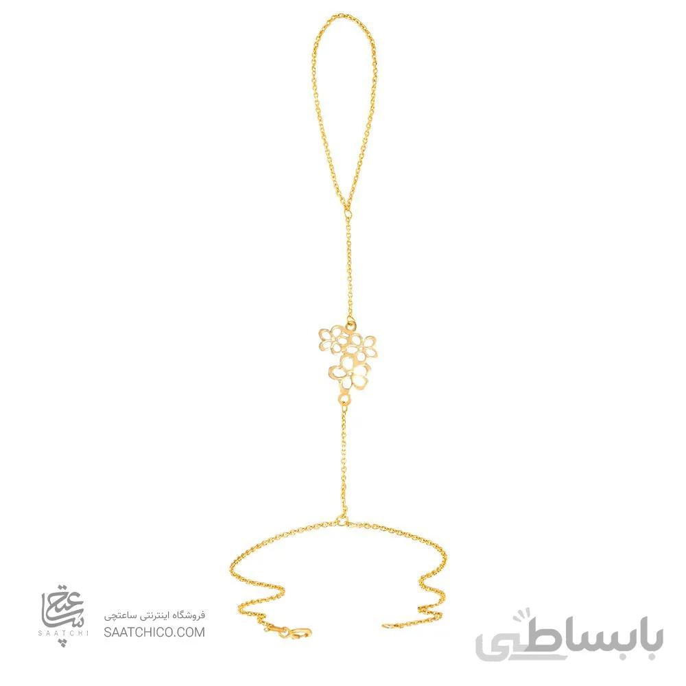 تمیمه طلا زنانه طرح سه گل کد LT412
