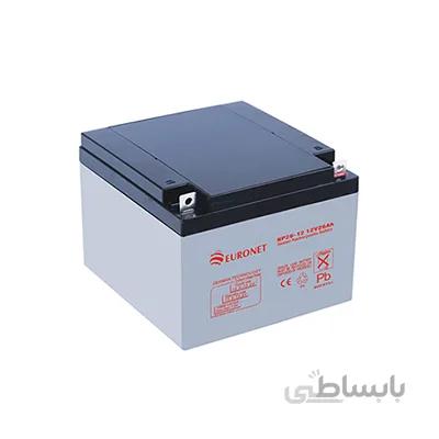 باتری 26 آمپرساعت، 12 ولت Euronet نوع UPS