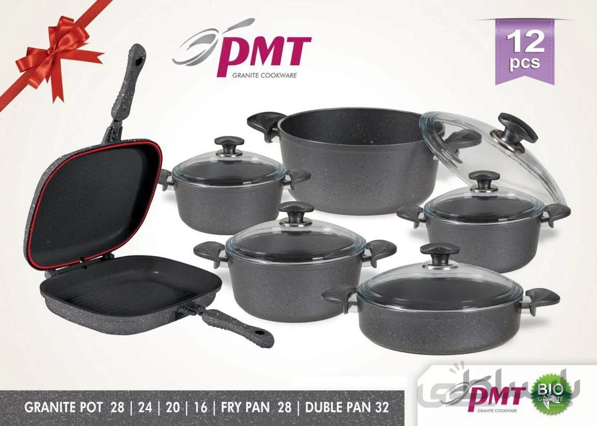 سرویس 12 پارچه گرانیتی طوسی - پی ام تی PMT