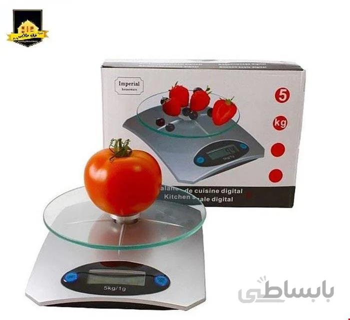 ترازو اشپزخانه دیجیتال 5 کیلویی توت فرنگی صفحه شیشه ای