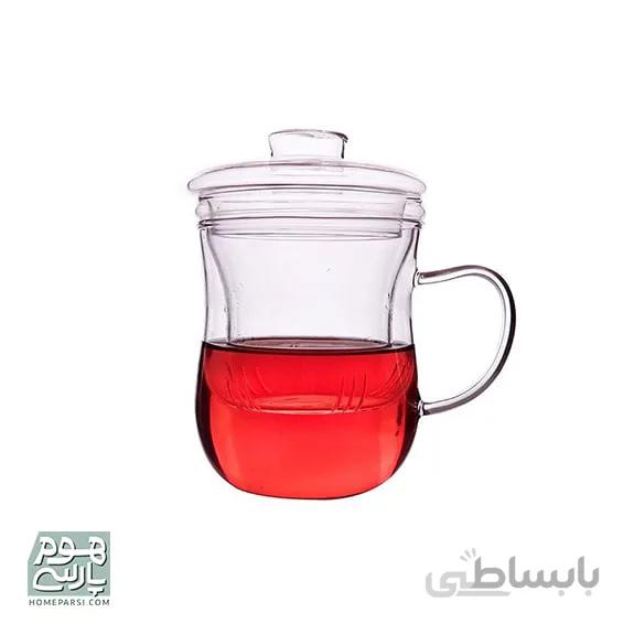 لیوان دمنوش شیشه ای