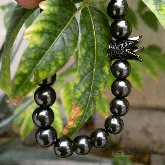 دستبند تاج حدید مردانه ا Men's hematite Crown Bracelet