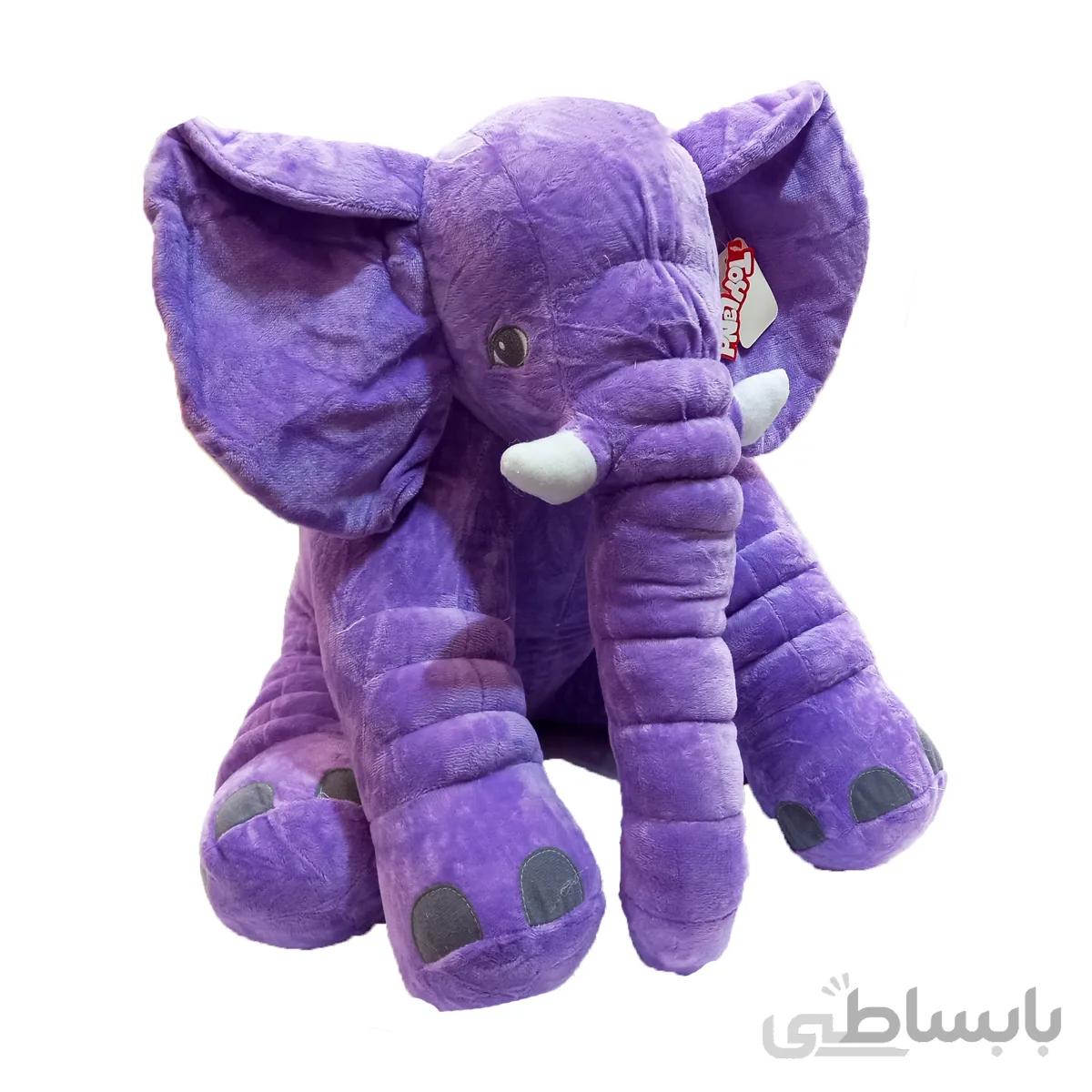 عروسک پولیشی فیل بنفش سایز 60