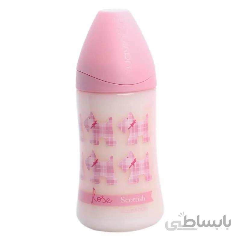 شیشه شیر 270 میل طرح سگ های صورتی سواوینکس Suavinex