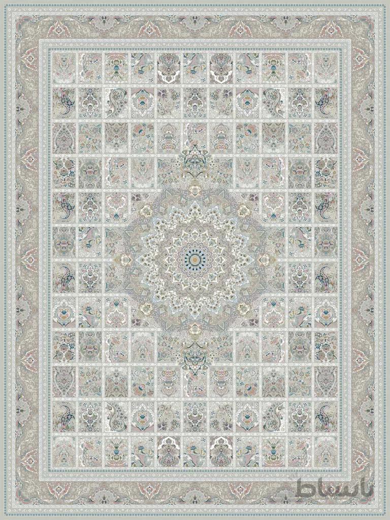 فرش قالی سلیمان طرح خشتی کرم