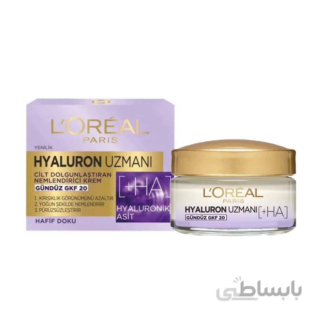 کرم ضدچروک صورت لورال مدل hyaluron uzmani درحجم 50میلی لیتر ا Loreal anti-wrinkle cream model hyaluron uzmani 50ml