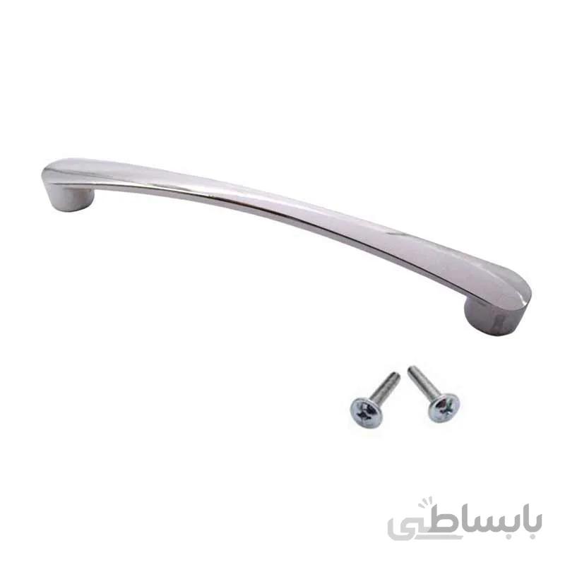 دستگیره کابینت دو پیچ کروم فلزی مدل G150 طول 24 سانتی‌متر
