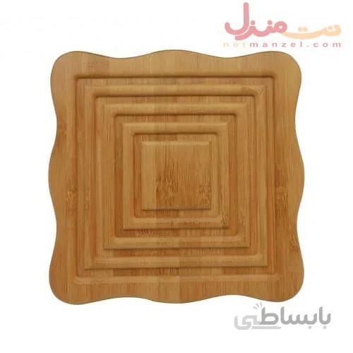 زیر قابلمه چوبی بامبو برند بامبوم مدل تولدو مربع