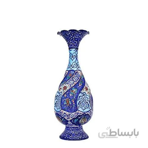 گلدان 25 سانتی چکشی میناکاری طرح پرداز