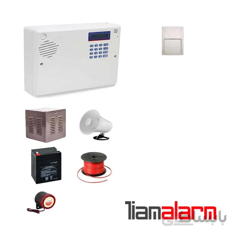 پکیج دزدگیر اماکن با سیم مدل سایلکس سیم کارتی و تلفنی SG8F1