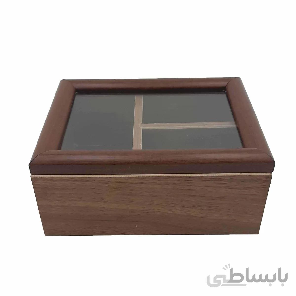 جعبه تی بگ چوبی سه خانه رایکا
