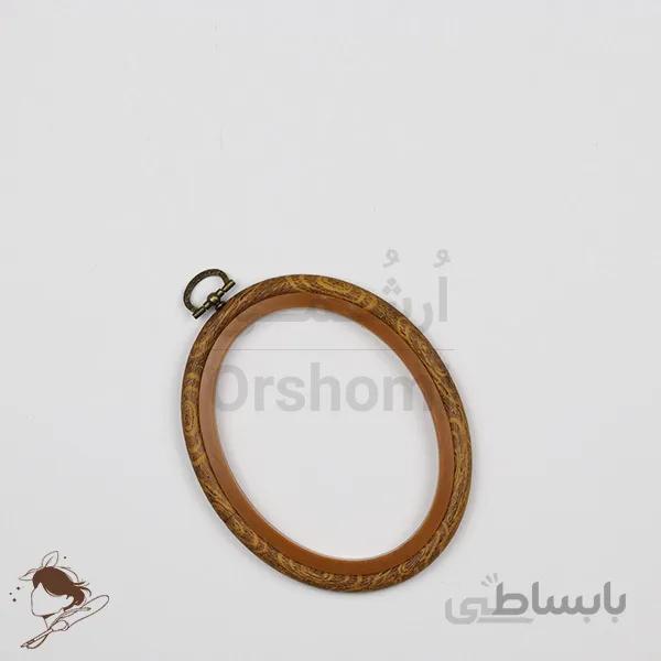 کارگاه ژله ای گلدوزی و نیدل پانچ بیضی طرح چوب 12cm