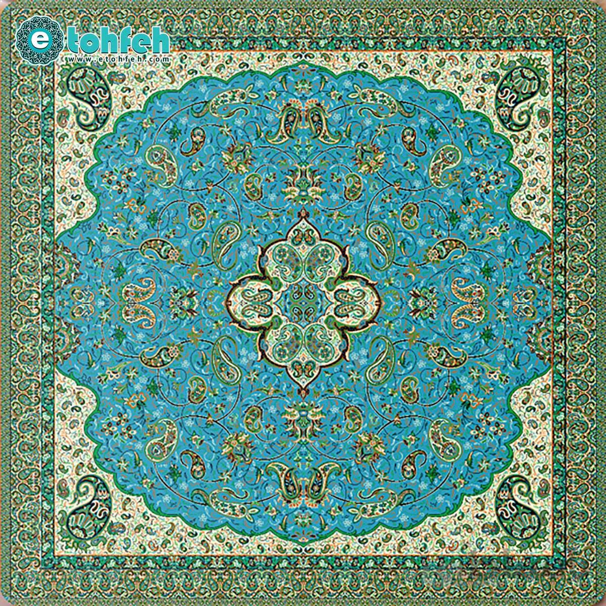 رومیزی مربع ترمه طرح شاه عباسی کد ۸۱۴