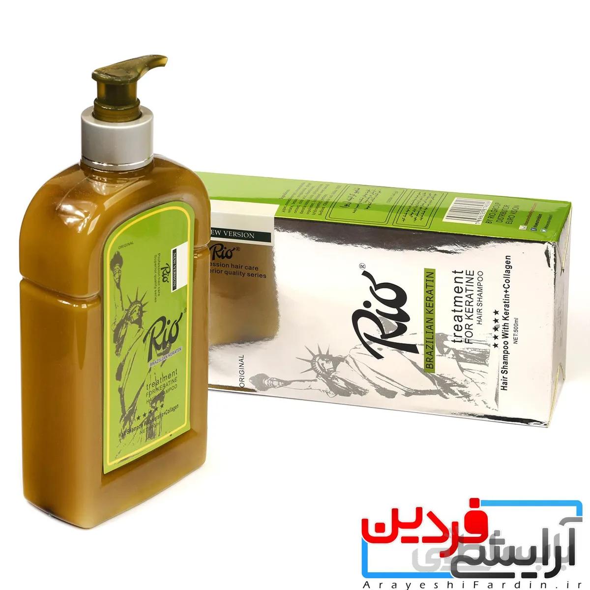 شامپو مخصوص موهای کراتین شده ریو فاقد سولفات Rio