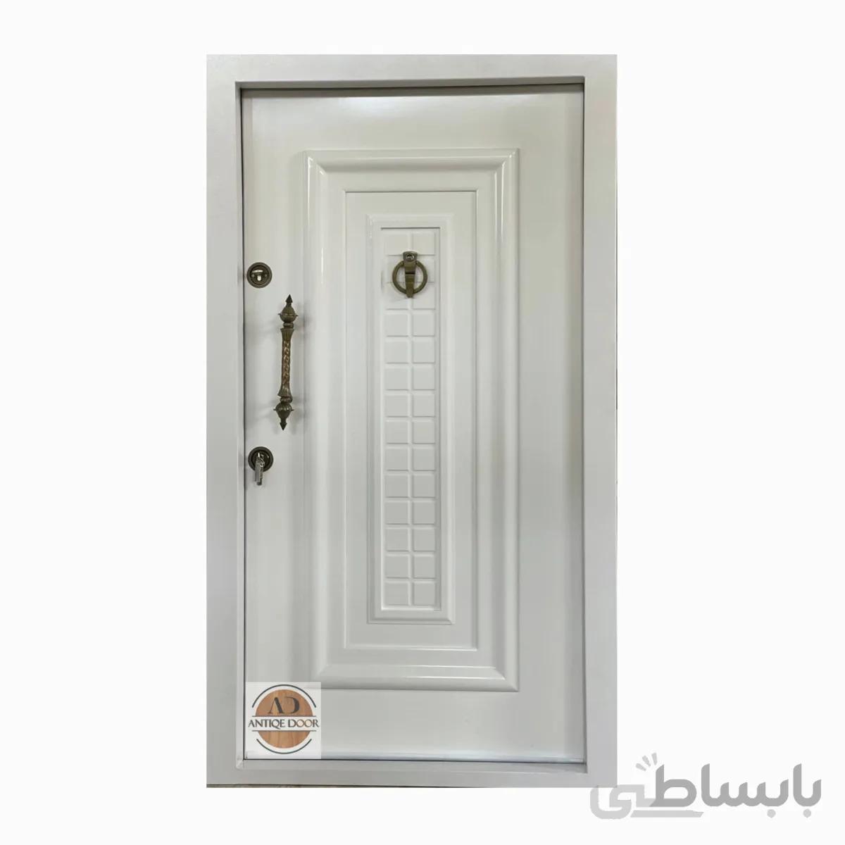 درب ضد سرقت ونوس روکش راش رنگ سفید - 105 * 210 / چپ بازشو
