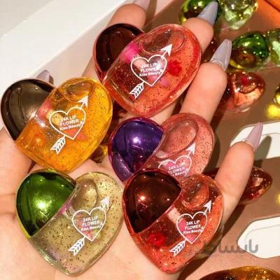 رژ لب حرارتی و لیپ گلاس طرح قلب کیس بیوتی KISS BEAUTY