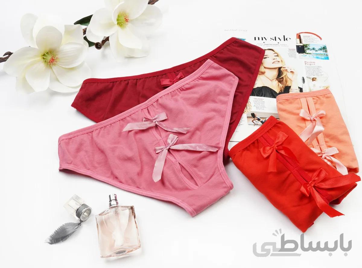 شورت نخی پشت پاپیون ایکس لارج (XL) پک 4 عددی
