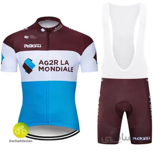 لباس دوچرخه سواری AG2R-LA همراه ساق دست