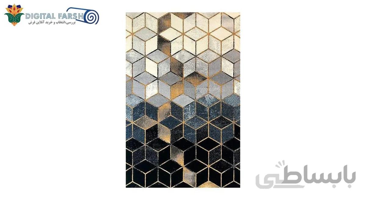فرش ساوین کد 4043 زمینه مشکی