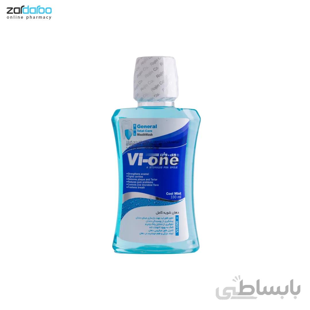 دهانشویه رنگی و طعم دار ضد پوسیدگی کامل وی وان