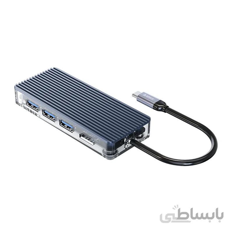 تبدیل 7 پورت Type-C شفاف ORICO WB-7P