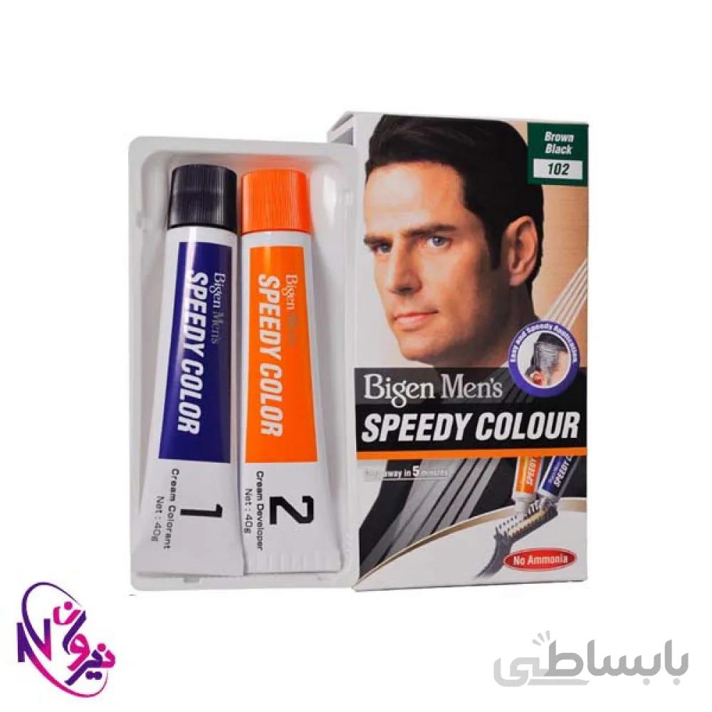 کیت رنگ مو بیگن سری speedy colour مدل brown black شماره 102