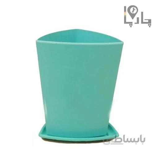 گلدان پلاستیکی مثلثی گل آوید سایز کوچک