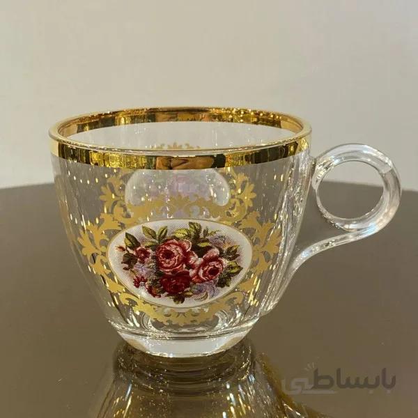 فنجان چای خوری طرح رز کد 590092