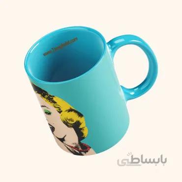 ماگ سرامیکی چاپی طرح Marilyn Monroe آبی