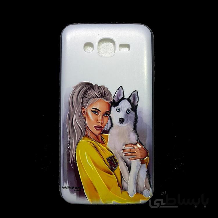 قاب طرح دار سامسونگ J7 طرح دختر/SAMSUNG J7