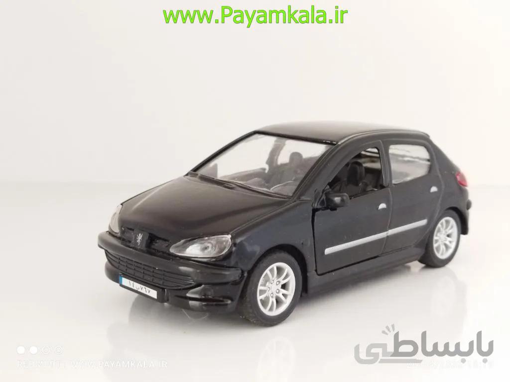 (رینگ اسپرت) اسباب بازی ماشین پژو 206 چراغدار+صدادار مشکی