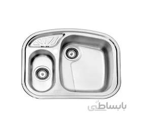 سینک ظرفشویی روکار استیل البرز ا پروانه Steel Alborz Single Bowl Sink 605/60