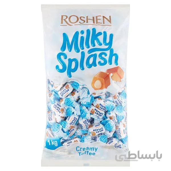 تافی مغز شیری میلکی اسپلش روشن Roshen Milky Splash
