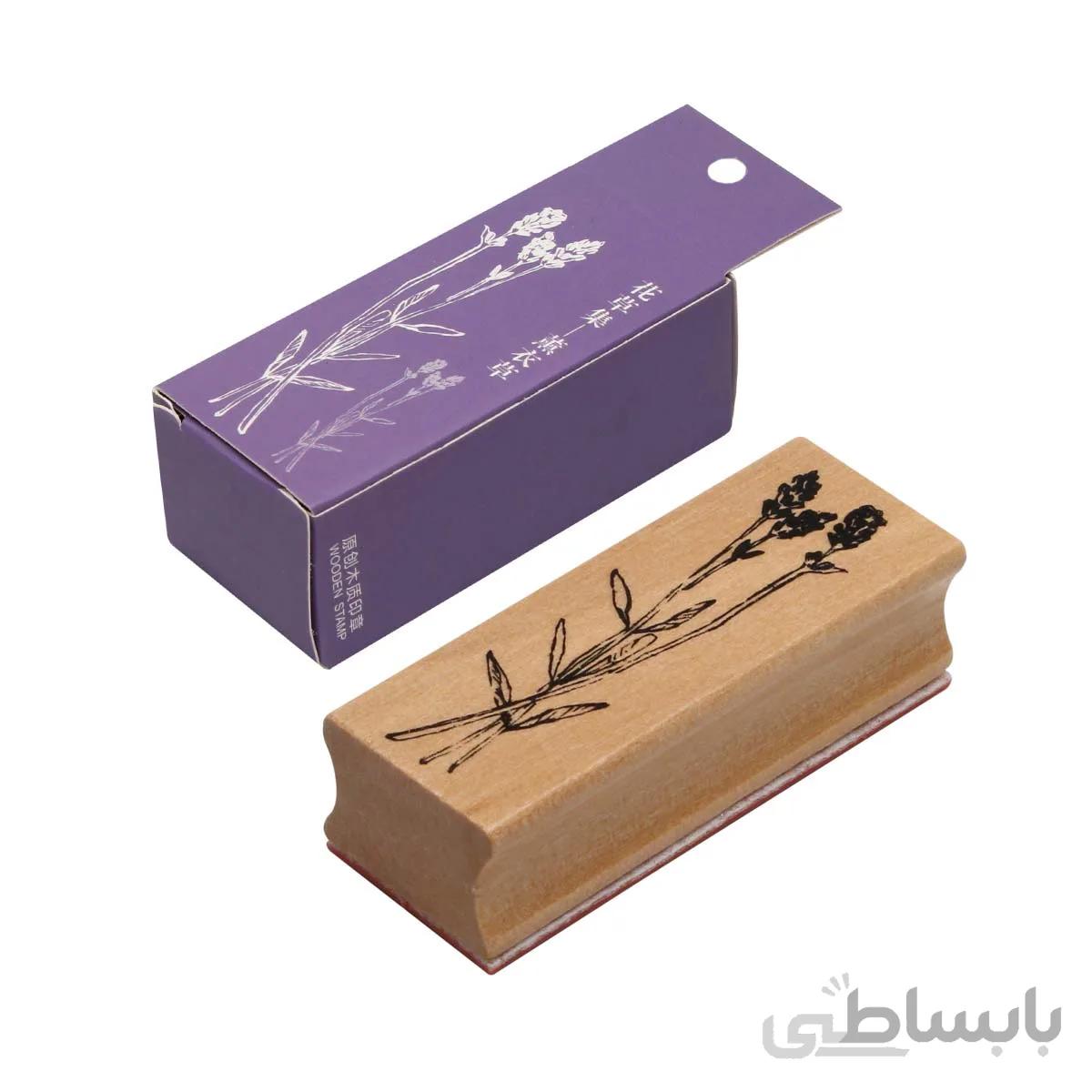 مهر بولت ژورنالی طرح شاخه گل 06 (بنفش)