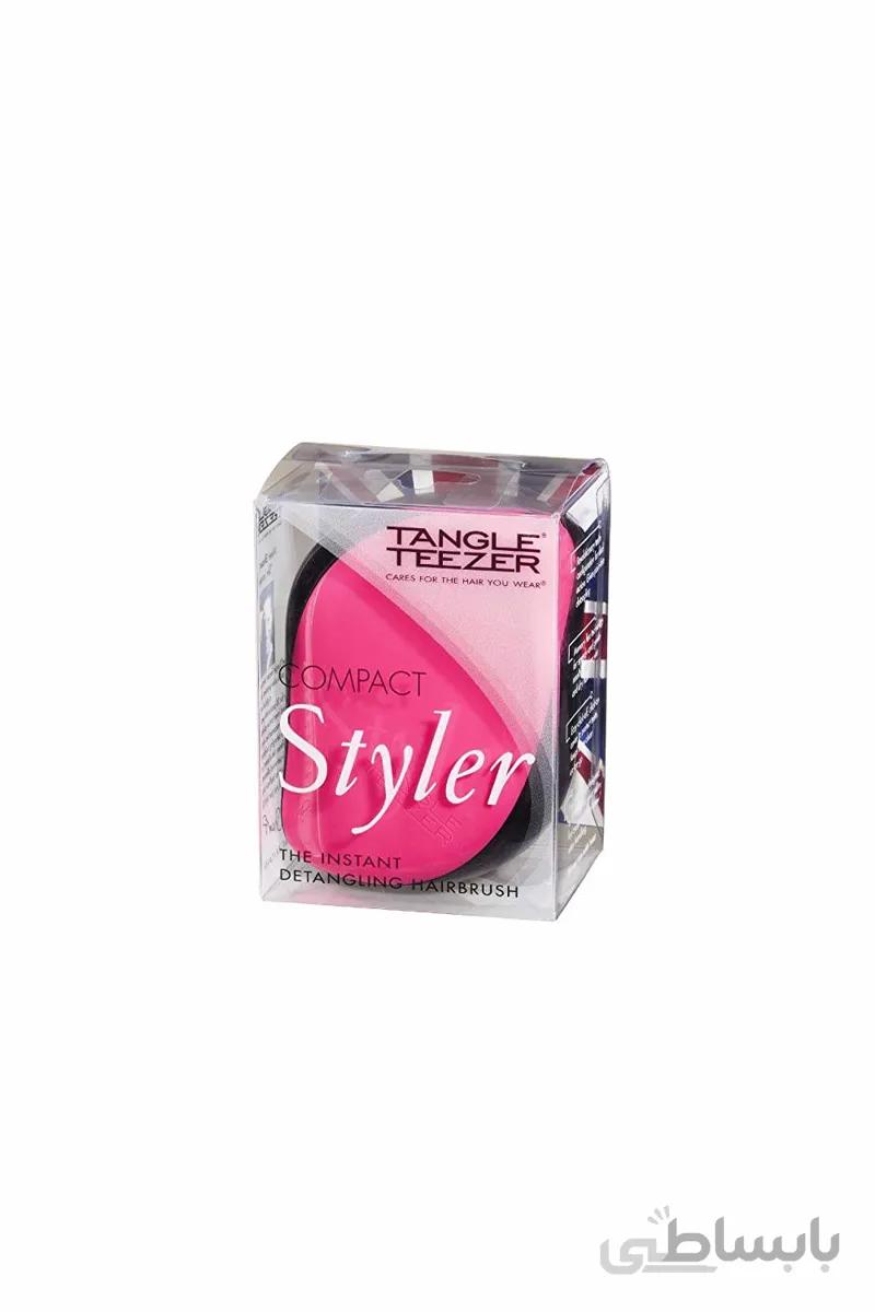 برس موی تینگل تیزر مدل compact styler رنگ صورتی