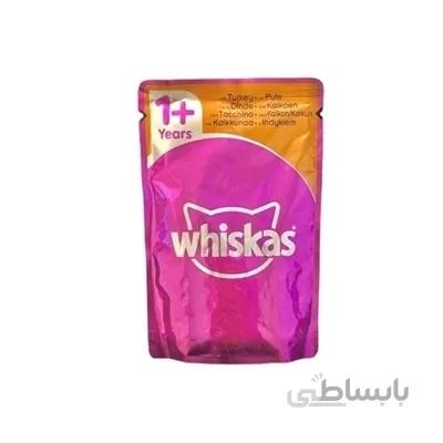 پوچ Whiskas مخصوص گربه بالغ تهیه شده از گوشت گاو در ژله - 100 گرم