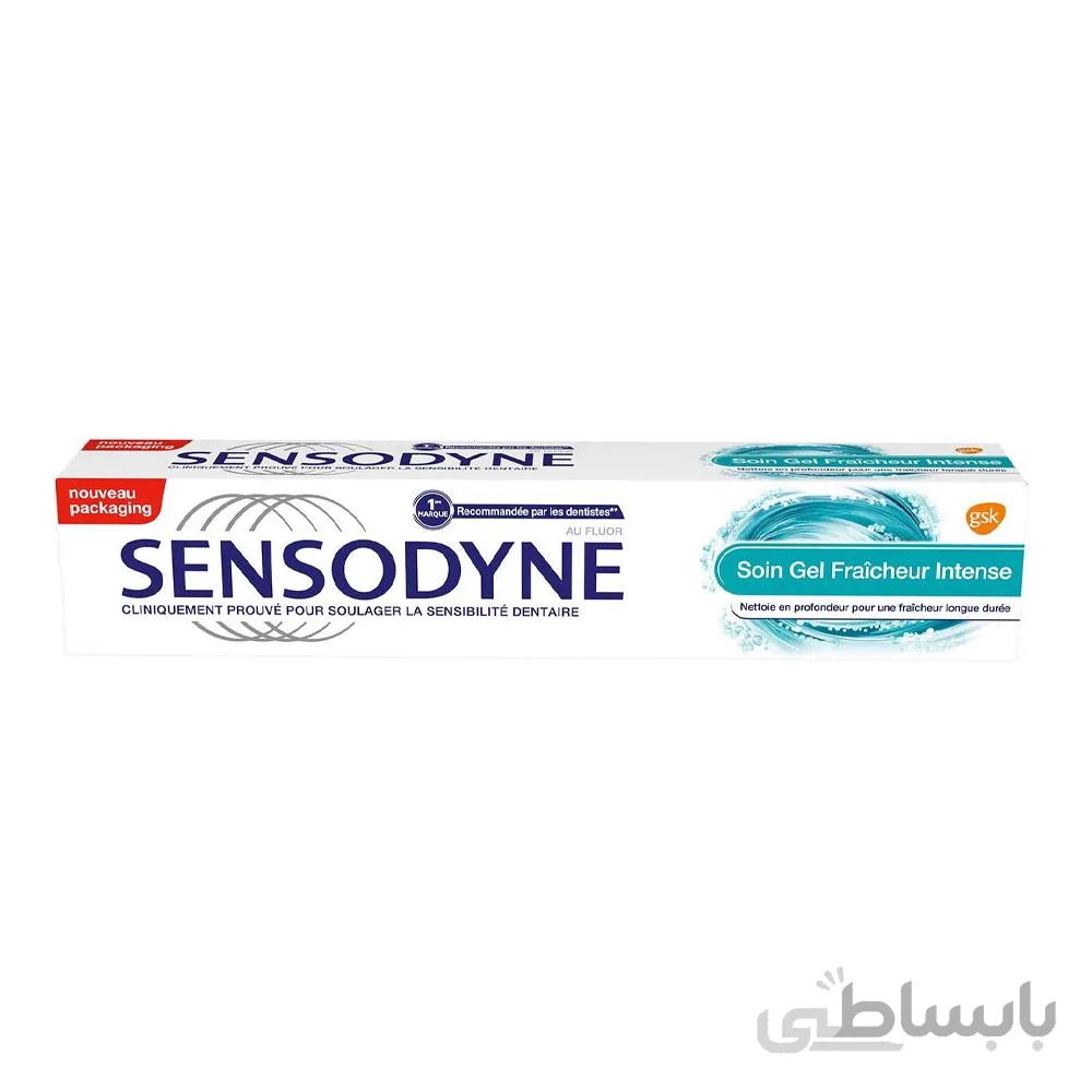 خمیردندان سنسوداین مدل soin gel fraicheur intense با حجم 75میلی لیتر ا Sensodyne toothpaste model soin gel fraicheur intene volume 75ml