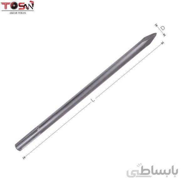 قلم پنج شیار بدنه گرد نوک تیز 600×18
