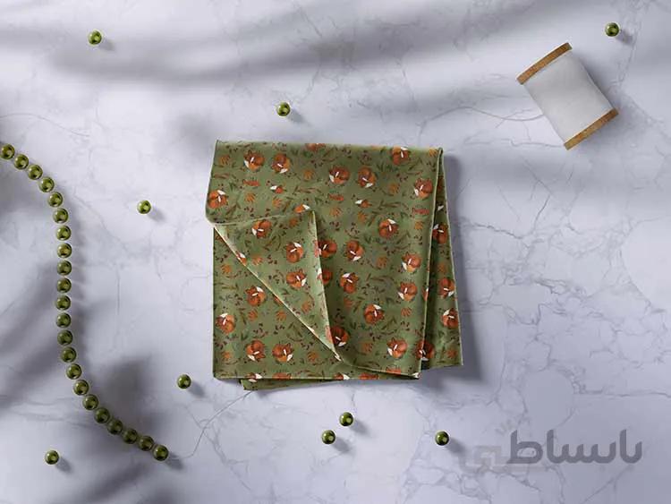 شال پاییزی با طرح روباه و تمشک