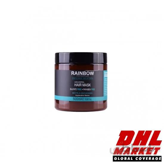 ماسک مو استحکام بخش رینبو حاوی عصاره بیوتن و ماکادمیا Rainbow حجم ۵۰۰ میل