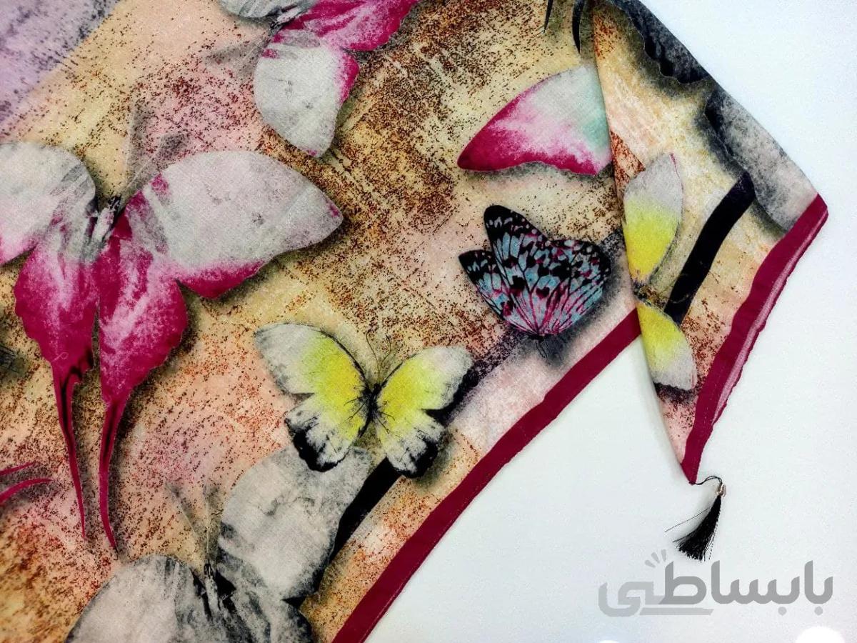 روسری طرح پروانه کد 142
