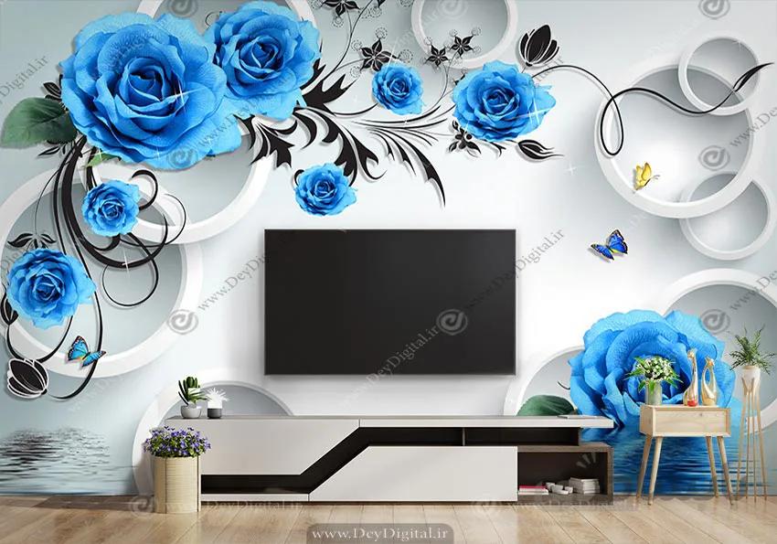 کاغذ دیواری پشت تلویزیون لاکچری BA-4854