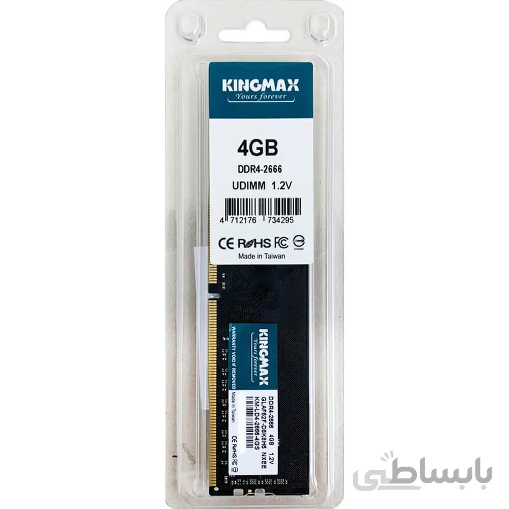 رم دسکتاپ DDR4 تک کاناله 2666 مگاهرتز CL19 کینگ مکس ظرفیت 4 گیگابایت