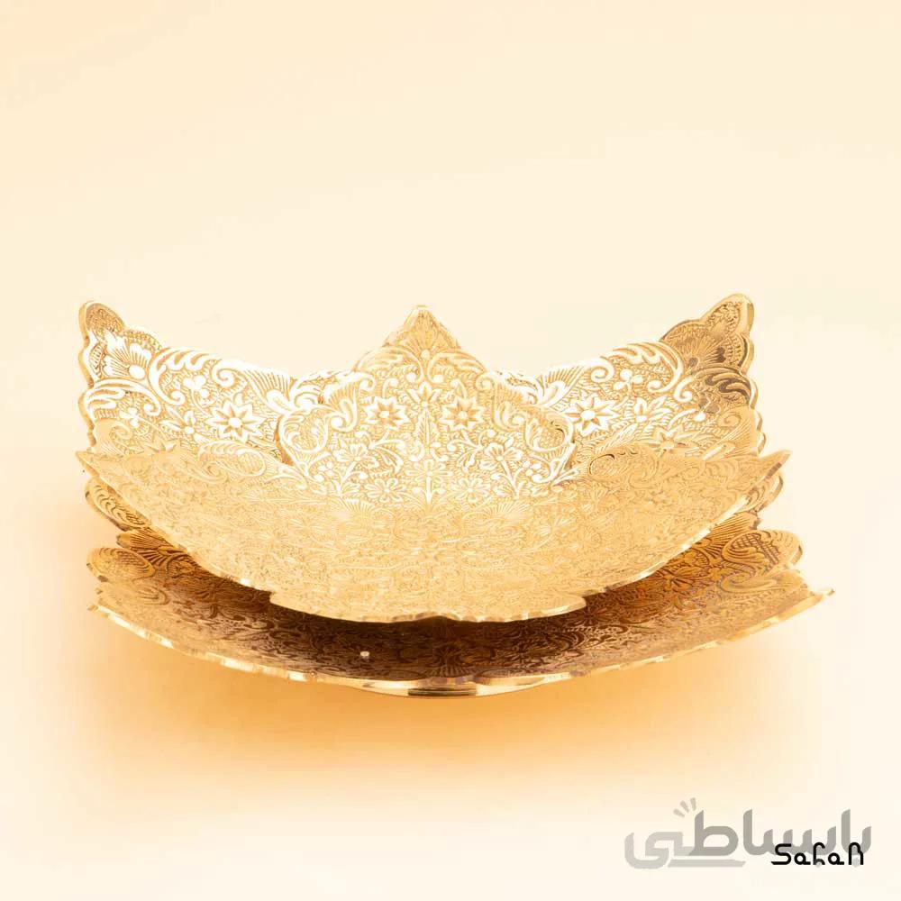 شیرینی خوری برنجی طلایی مدل پروانه