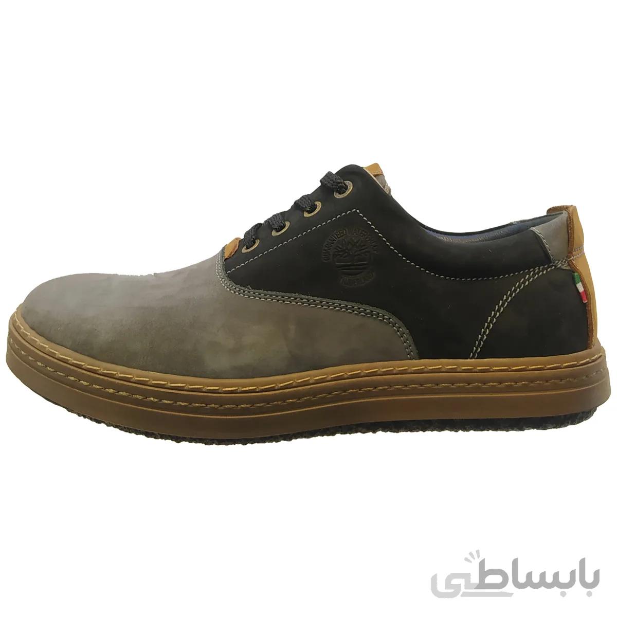کفش روزمره مردانه مدل چرمی کفه تخت TIM - 40