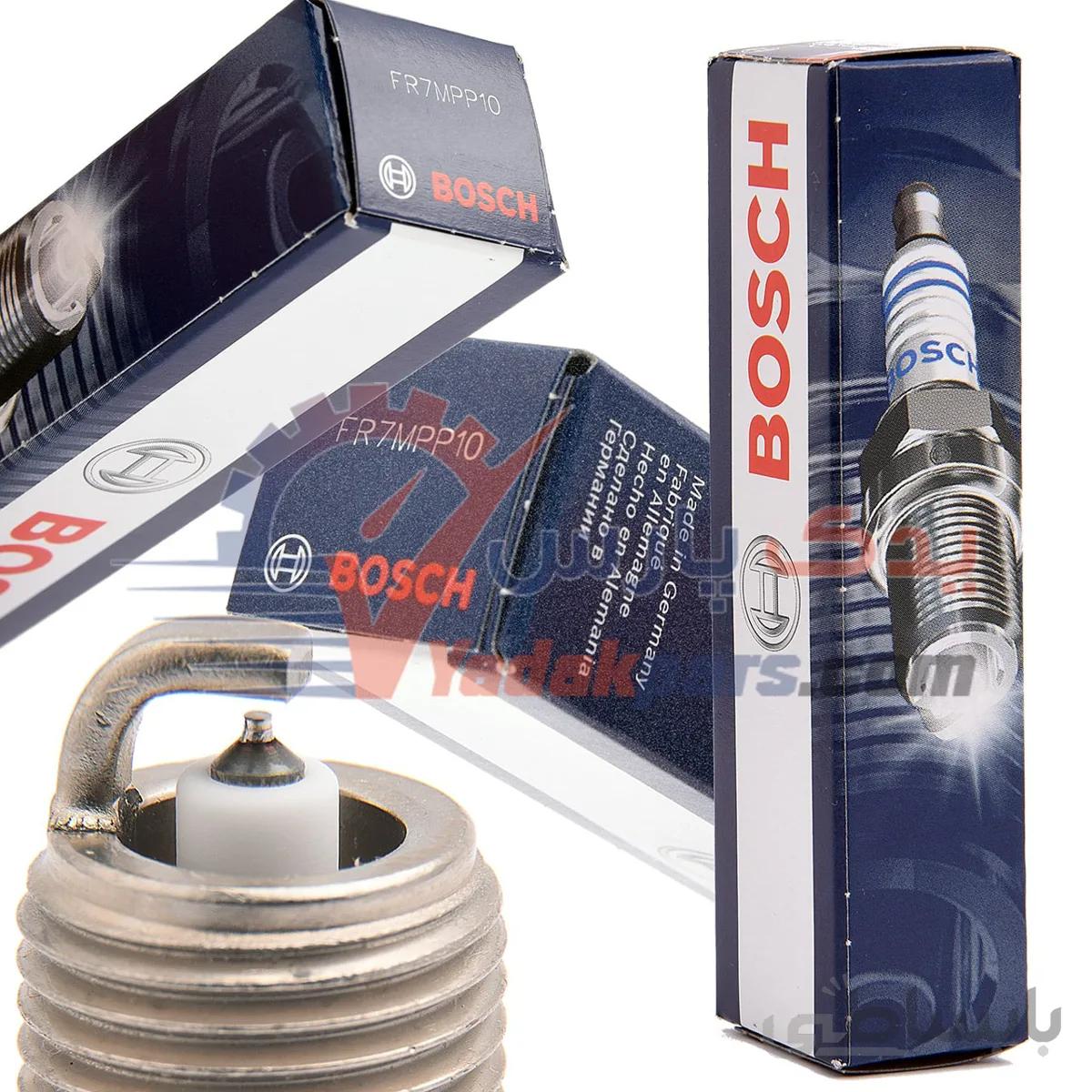 شمع پایه بلند سوزنی پلاتینیوم بوش آلمان BOSCH (بسته۴عددی) ا BOSCH Spark Plug FR7MPP10 PLATINUM